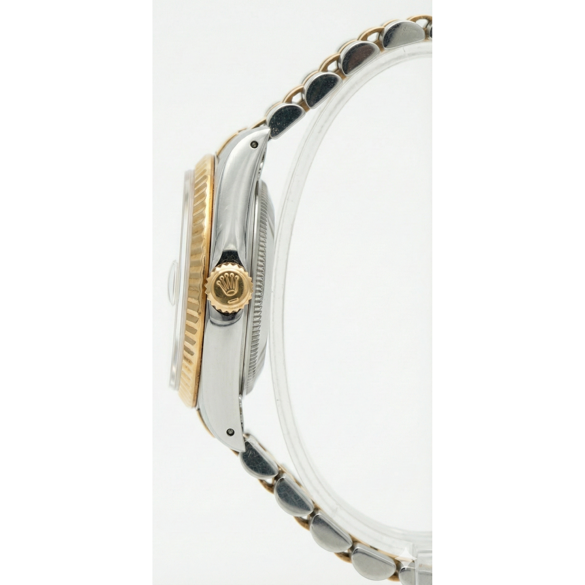 Women Datejust Rolex Watch Ss & Gold Bracelet Pink Roman Dial