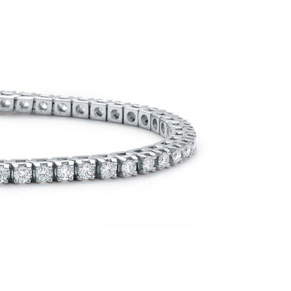 Women Lab Grown Diamond Jewelry Bracelet Solid Gold White 5.50 Carats