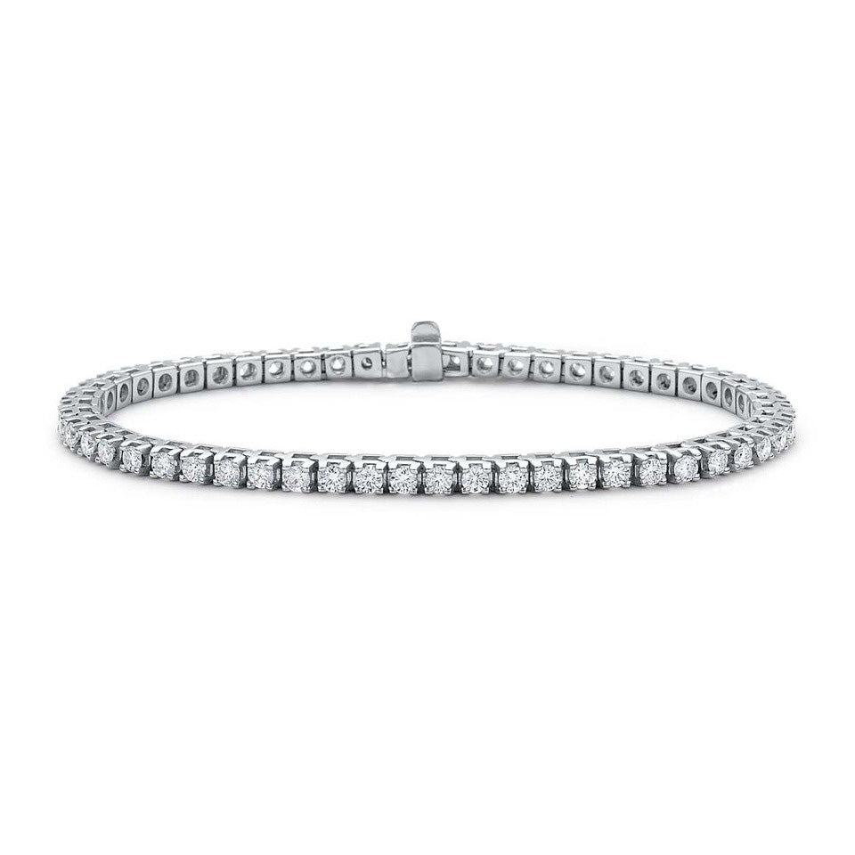 Women Lab Grown Diamond Jewelry Bracelet Solid Gold White 5.50 Carats