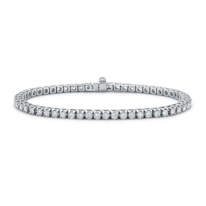 Women Lab Grown Diamond Jewelry Bracelet Solid Gold White 5.50 Carats