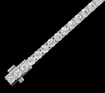 Women Lab Grown Tennis Bracelet 7 Carat 14K White Gold