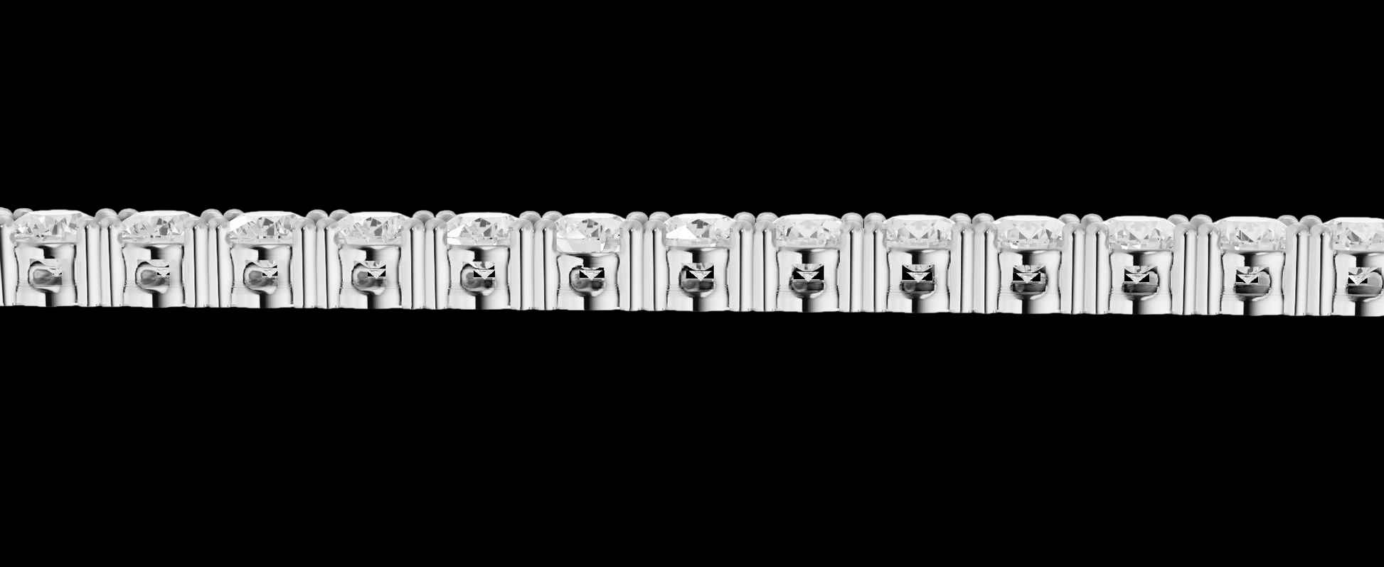 Women Lab Grown Tennis Bracelet 7 Carat 14K White Gold