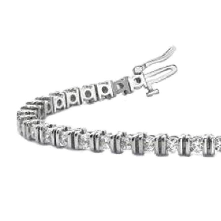 Women Sparkling 4 Ct Round Cut Real Natural Earth Mined Diamonds Tennis Bracelet White Gold