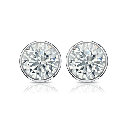 Women Studs Earring 4 Carats GIA Certified Lab Grown Diamonds Gold White 14K New