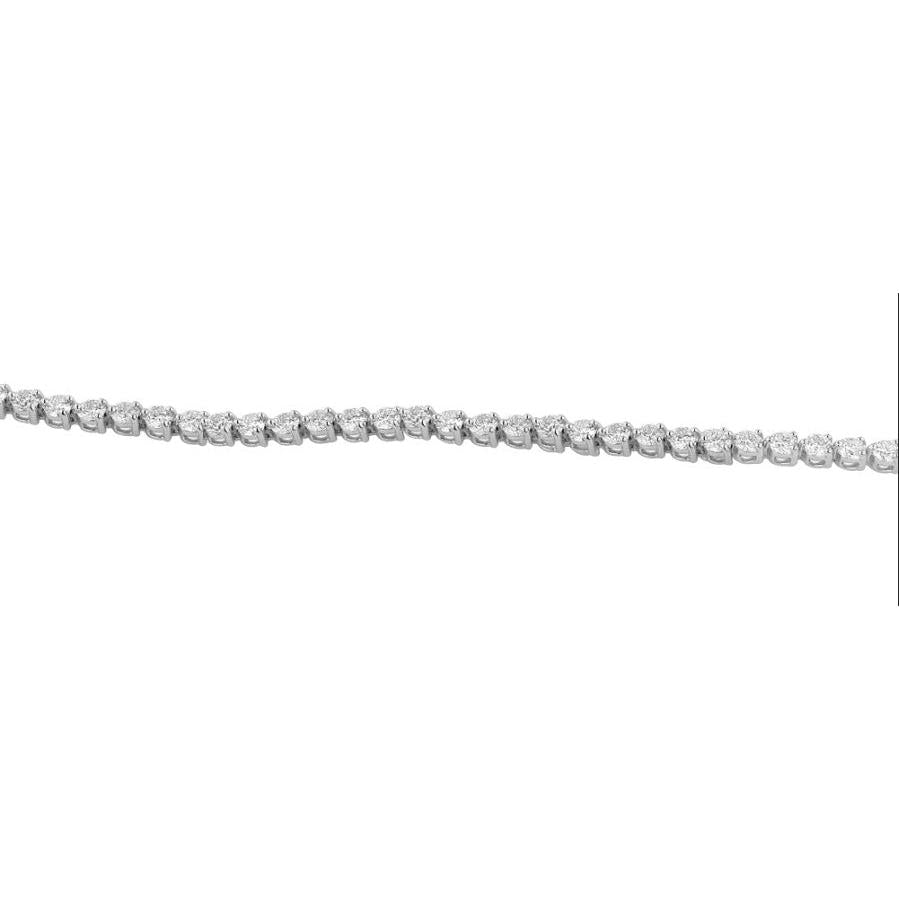 Women Tennis Bracelet 3.50 Carats Small Lab Grown Diamonds White Gold 14K New