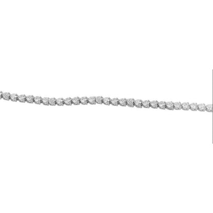 Women Tennis Bracelet 3.50 Carats Small Lab Grown Diamonds White Gold 14K New