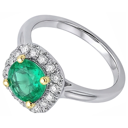 Natural Real ( Not Lab Grown ) Women’s Green Emerald GIA Halo Ring Diamond Casual Jewelry