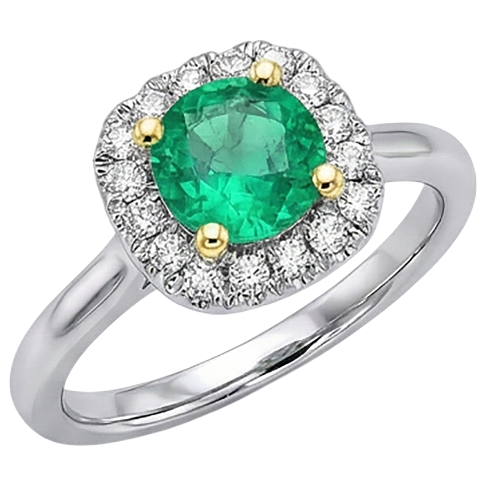 Natural Real ( Not Lab Grown ) Women’s Green Emerald GIA Halo Ring Diamond Casual Jewelry