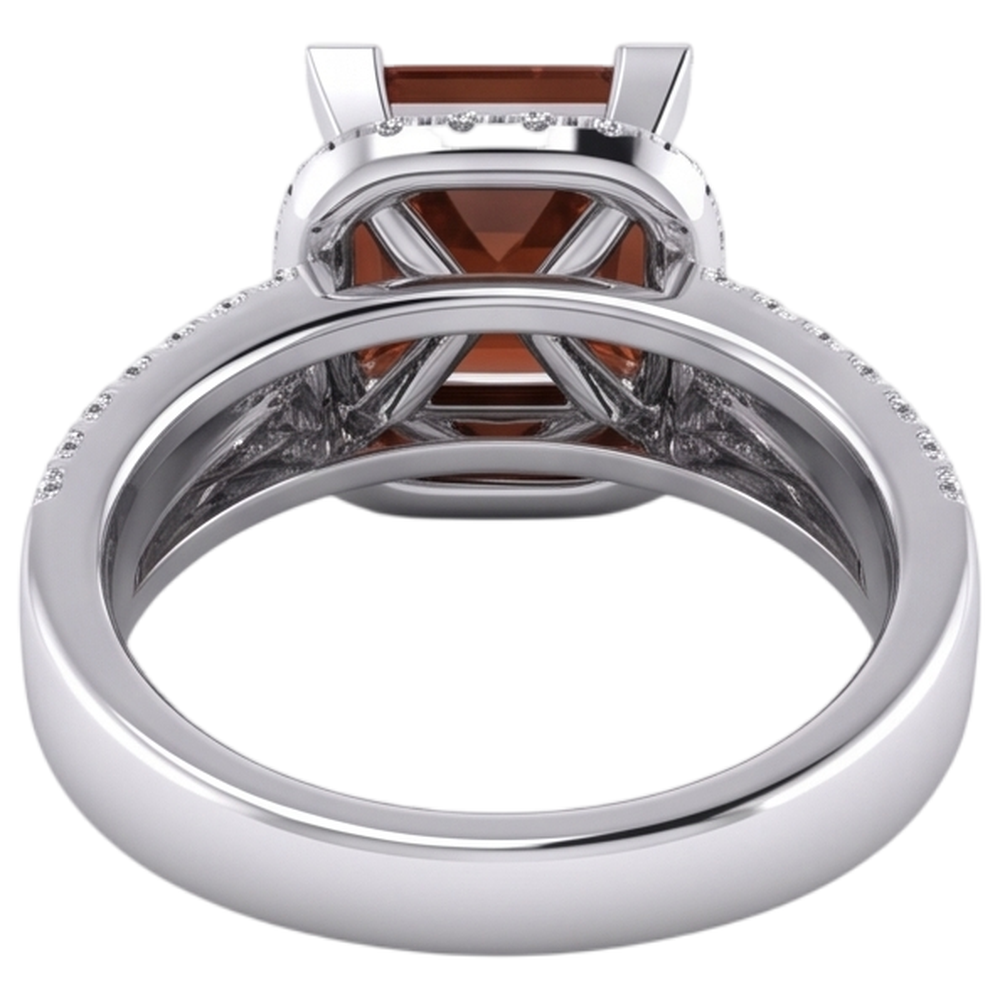 Women's Red Ruby Princess Engagement Ring