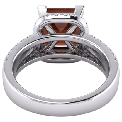 Women's Red Ruby Princess Engagement Ring