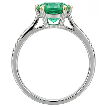 Natural Real ( Not Lab Grown ) Women’s Ring Green Emerald GIA Solitaire Jewelry