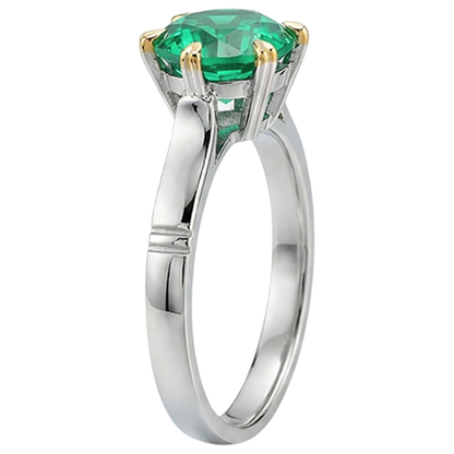 Natural Real ( Not Lab Grown ) Women’s Ring Green Emerald GIA Solitaire Jewelry