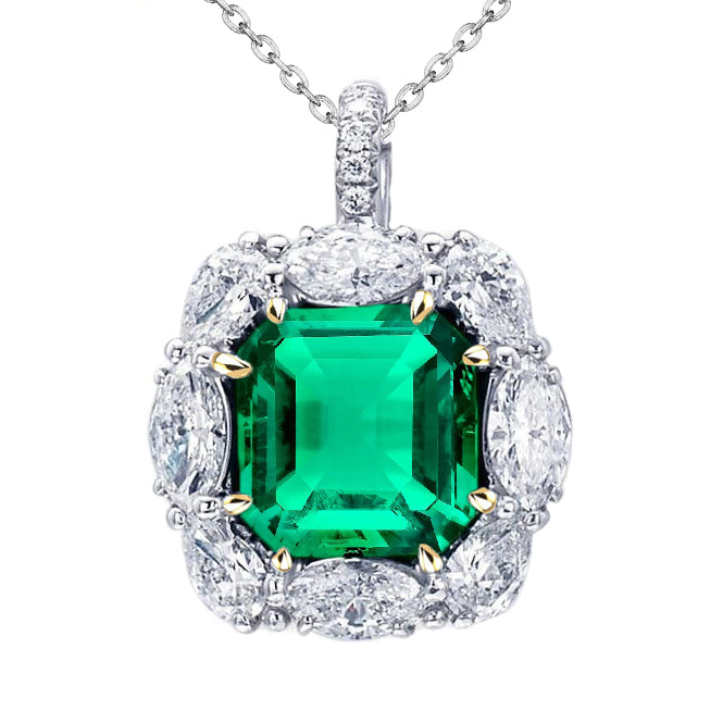 Women’s Genuine Green Emerald Birthstone Pendant
