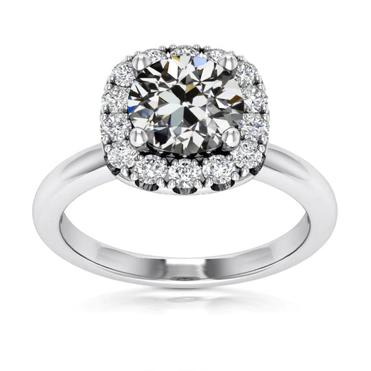 natural round diamond 4.55ct ring front view