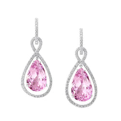 Women's Kunzite Diamond Earrings