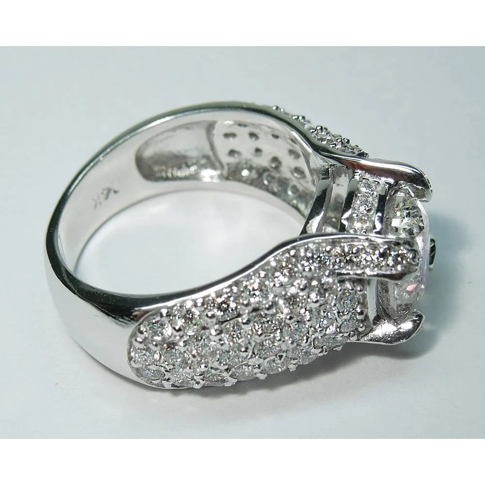 Women's Real Round Diamond Cocktail Ring