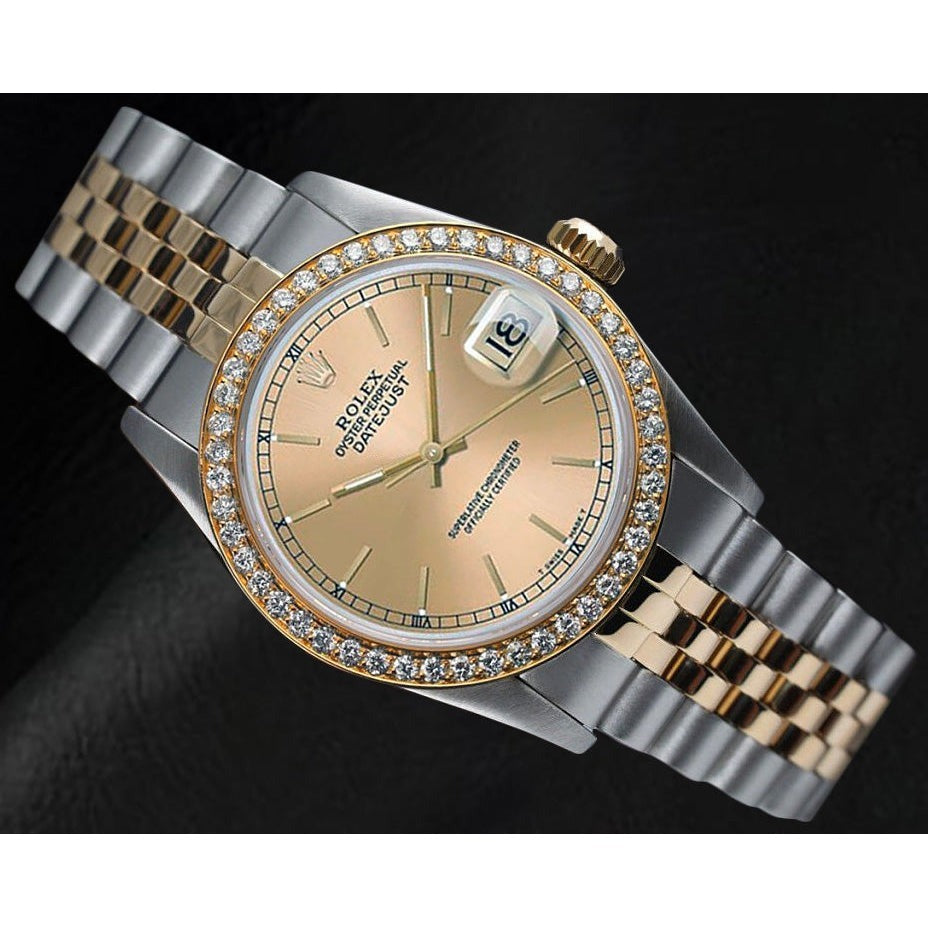 Date-just Champagne Stick Dial 31mm