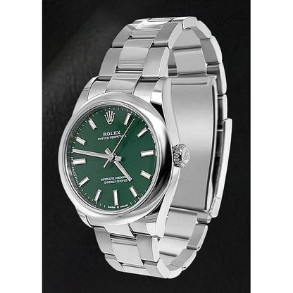 Rolex Oyster Perpetual Green Luminous Dial 
