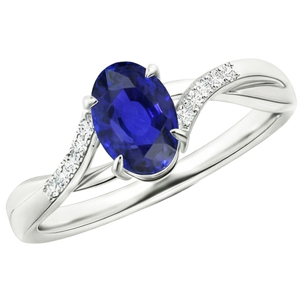 natural round sapphire 4.75ct ring close up detail