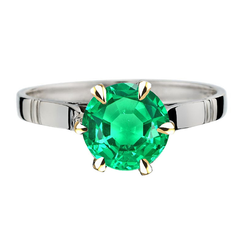 Natural Real ( Not Lab Grown ) Women’s Ring Green Emerald GIA Solitaire Jewelry