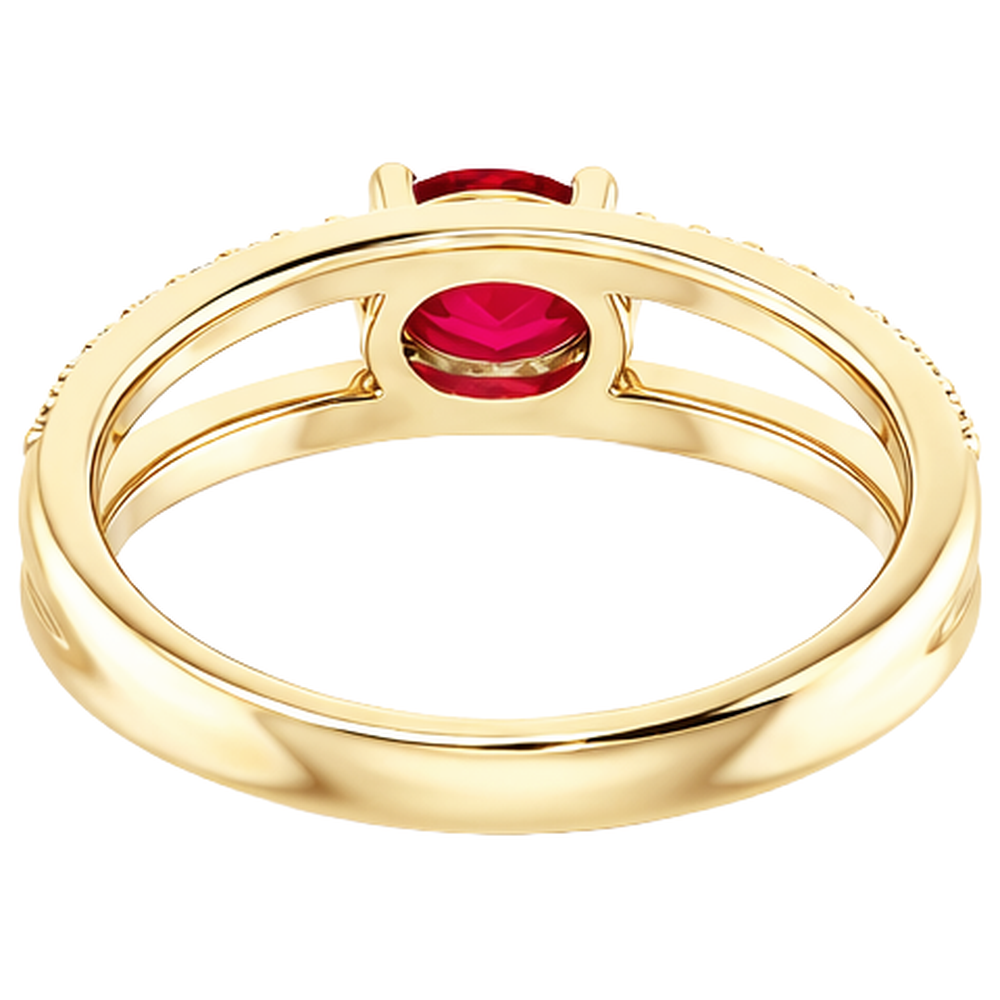 Yellow Gold 14K Ruby And Natural Earth Mined Diamonds 2.60 Carats Ring New