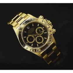 Yellow Gold 18K Men Rolex Black Dial Watch