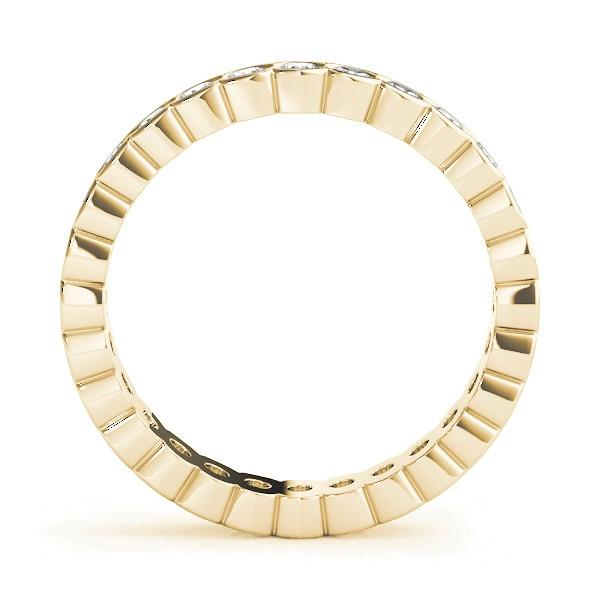 Yellow Gold Round Diamond Lab Grown 3.24 Ct Eternity Band Sparkling 14K Jewelry