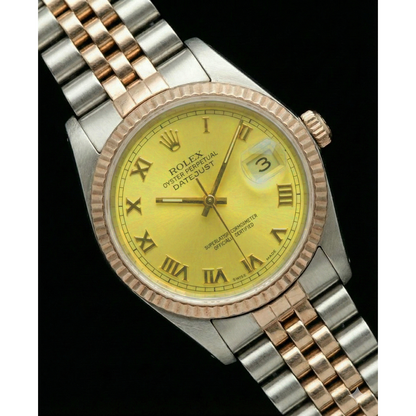 Yellow Gold & Ss Jubilee Rolex Date Just Dial Ladies Watch