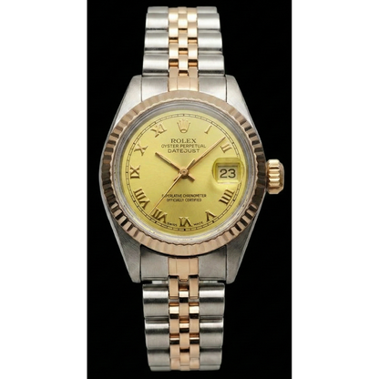 Yellow Gold & Ss Jubilee Rolex Date Just Dial Ladies Watch