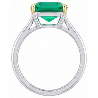 Natural Real ( Not Lab Grown ) Zambian Green Emerald GIA Ring
