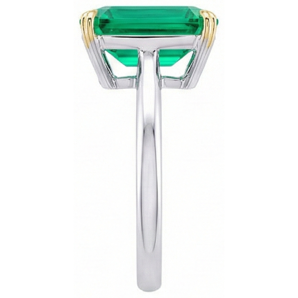 Natural Real ( Not Lab Grown ) Zambian Green Emerald GIA Ring