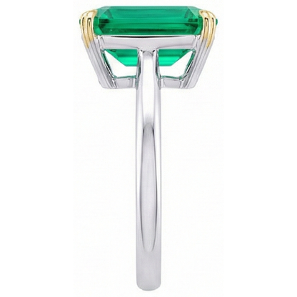 Natural Real ( Not Lab Grown ) Zambian Green Emerald GIA Ring