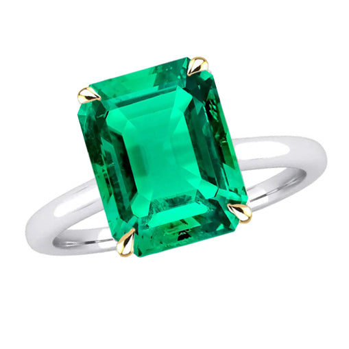 Zambian Green Emerald Ring