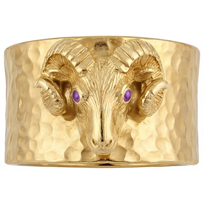 Natural Amethyst Mens Ring 0.05 ct 14K Yellow Gold – main view