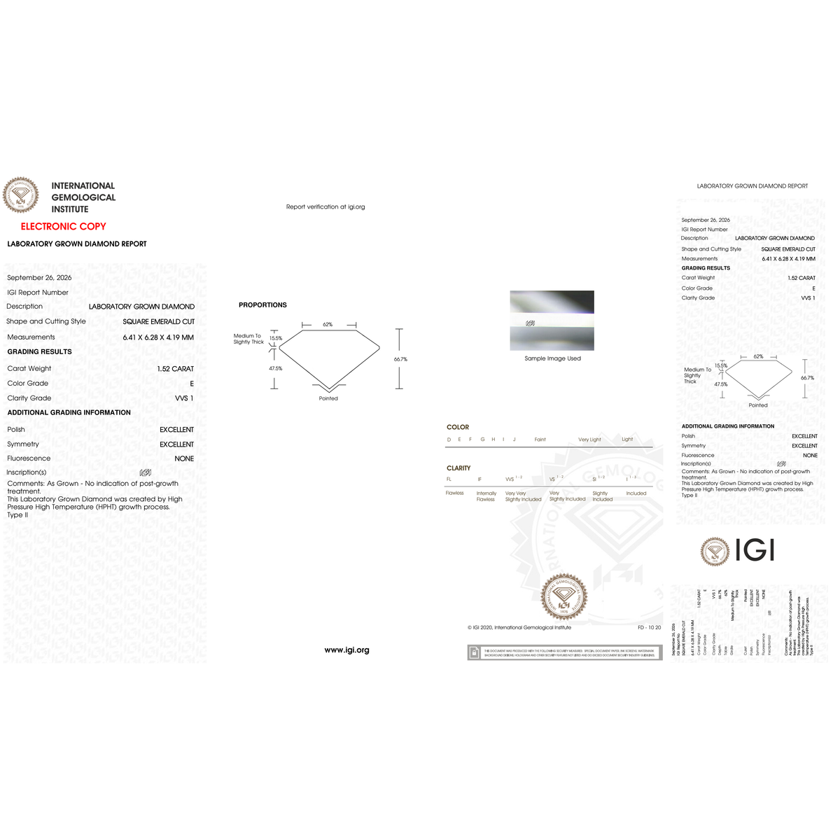 IGI Certificate