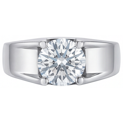 Custom Brilliant Diamond Gentleman's Ring 2.50 ct – main view
