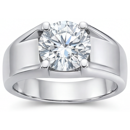 Custom Gentleman's Ring 2.50 ct – front view
