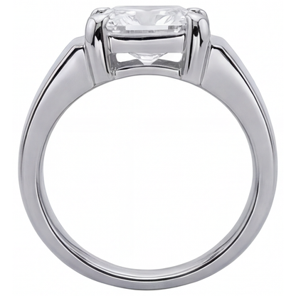 Brilliant Diamond Men's Ring 5 ct 14K White Gold – profile view