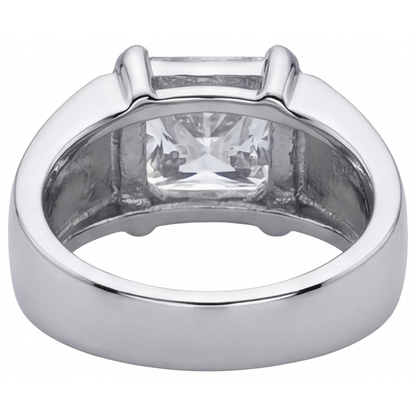 Brilliant Diamond Men's Ring 5-ct 14K White Gold – top view