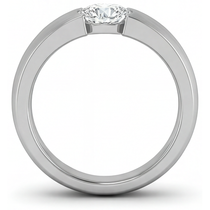 Earth-Mined Brilliant Diamond Mens Ring – angle view