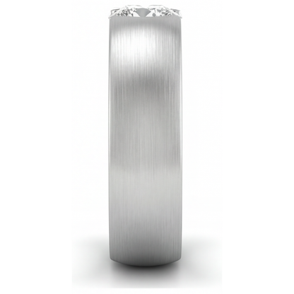 Earth-Mined Brilliant Diamond Mens Ring 1.50 ct 14K White Gold – profile view