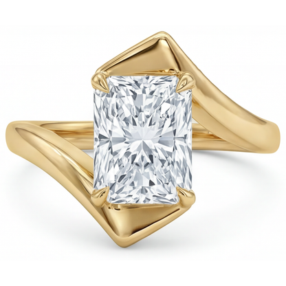 Brilliant Diamond Single Stone Ring 2-ct 14K Yellow Gold – main view