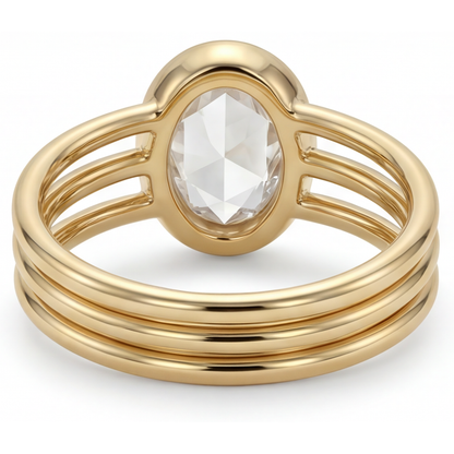 Fine Single Stone Ring 3 ct – profile view