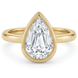 Brilliant Diamond Pear Shape Solitaire Engagement Ring 1.5 ct
