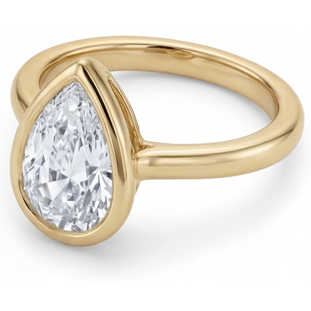 Luxury Brilliant Diamond Solitaire Engagement Ring 1.5 ct – side view
