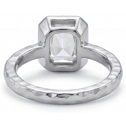 Authentic Brilliant Diamond Solitaire Engagement Ring – profile view