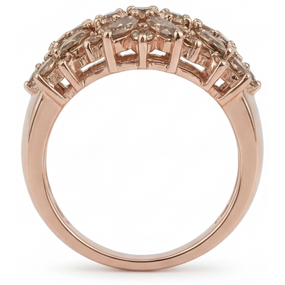 Brilliant Diamond Statement Ring 4.50-ct 14K Rose Gold – front view
