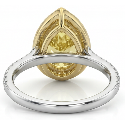 Canary Yellow Diamond Fine Jewelry 2.50-ct Two-Tone 14K Gold – top view