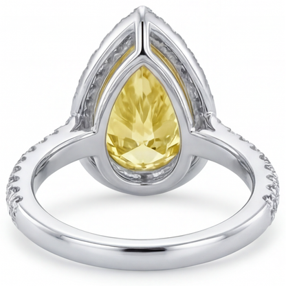 Handcrafted Fine Jewelry Ring 3.50 ct – back view