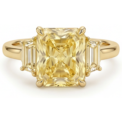 Statement Ring 14 Karat Yellow Gold with Canary Yellow Diamond – main view